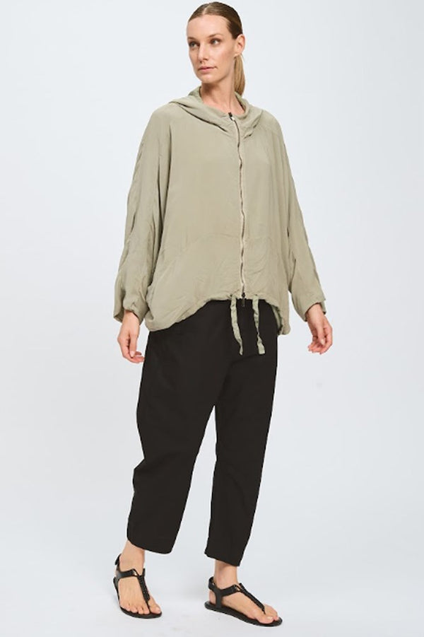 Silk Blend Jacket - Khaki - Transit