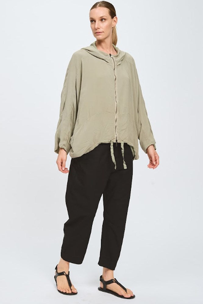 Silk Blend Jacket - Khaki - Transit
