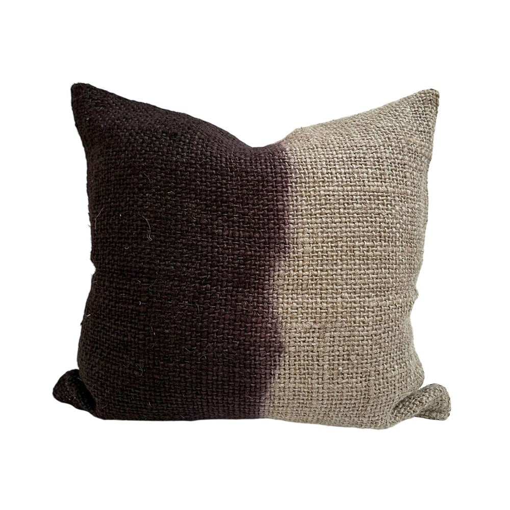 Tribe Dunk Dyed Cushion - Chocolate Plum