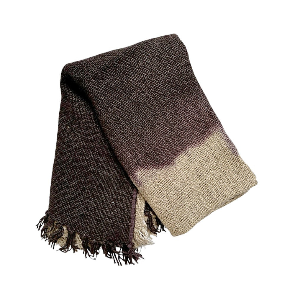 Tribe Dunk Dyed Throw - Chocolate Plum