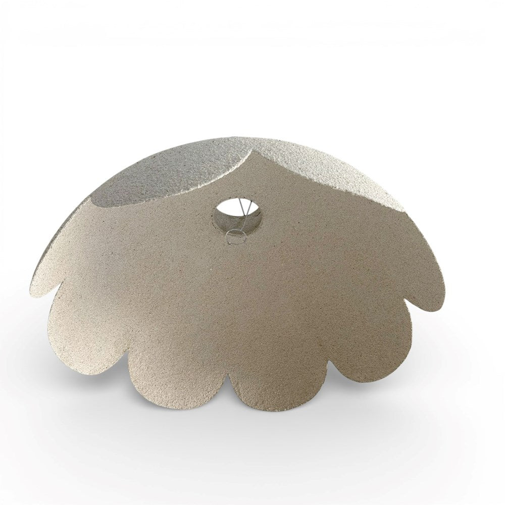 Tula Sand Scalloped Dome Pendant - Large