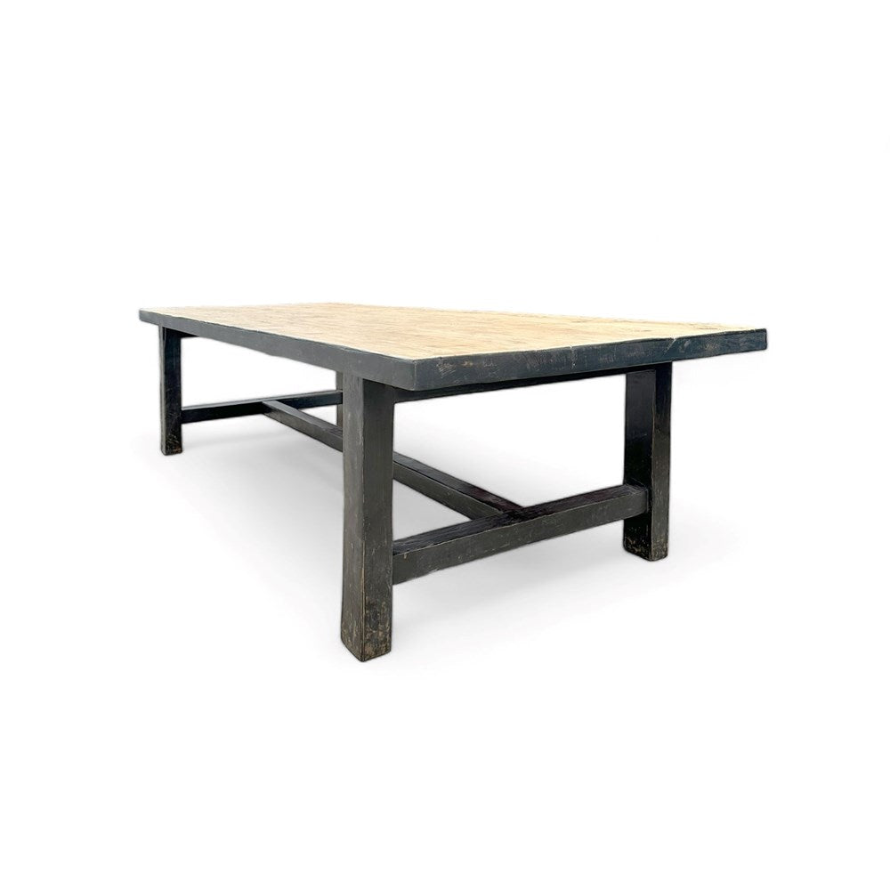 Venteo Rustic Black Dining Table 2.7m Seats 6-8