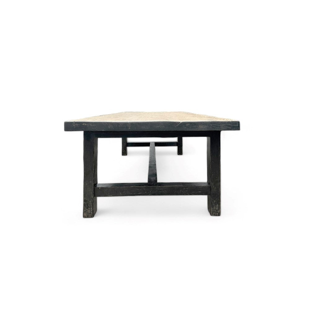 Venteo Rustic Black Dining Table 2.7m Seats 6-8