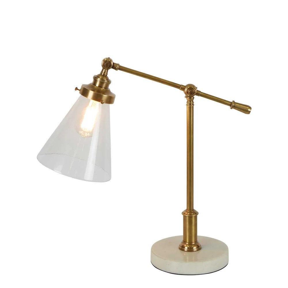 Verona Brass Marble Lamp