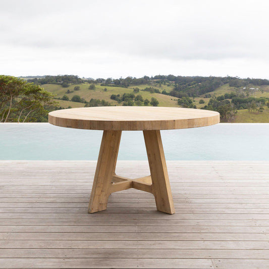 Vicenza Round Elm Dining Table-St Barts