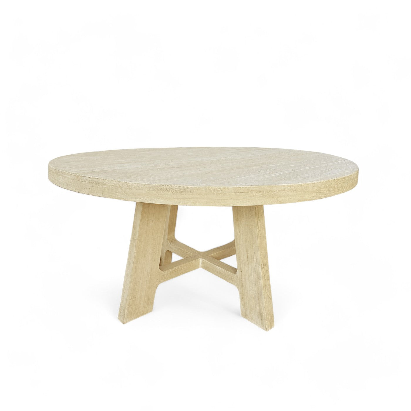 Vicenza Round Elm Dining Table 1.5m Seats 6