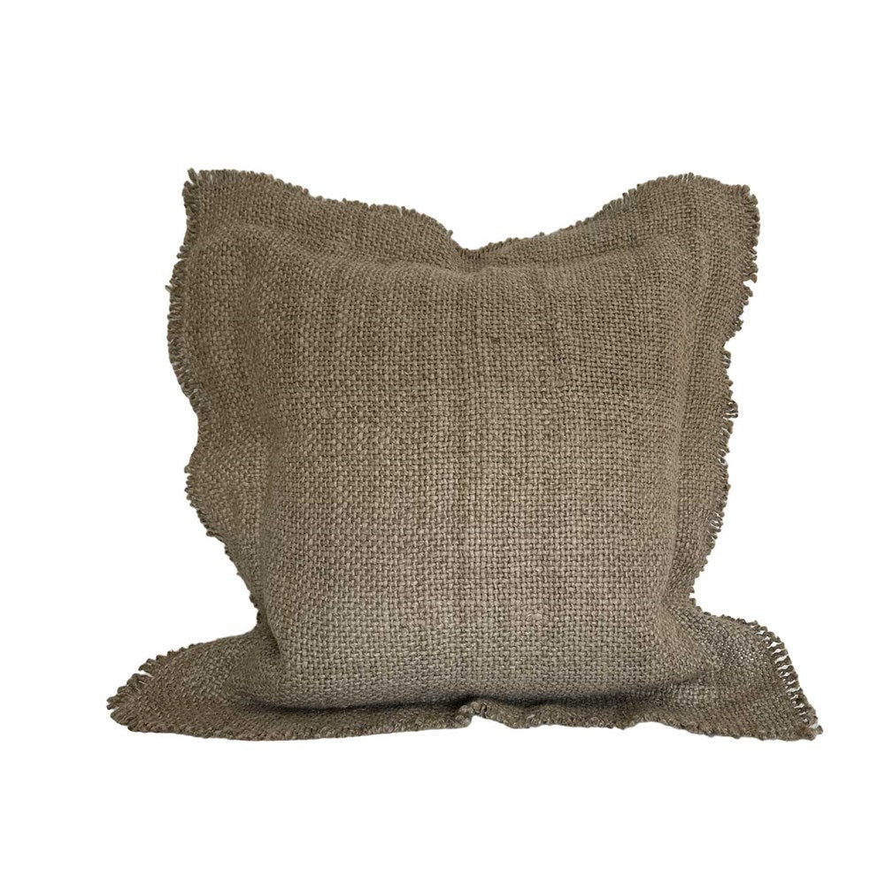 Viking Fringe Cushion Natural