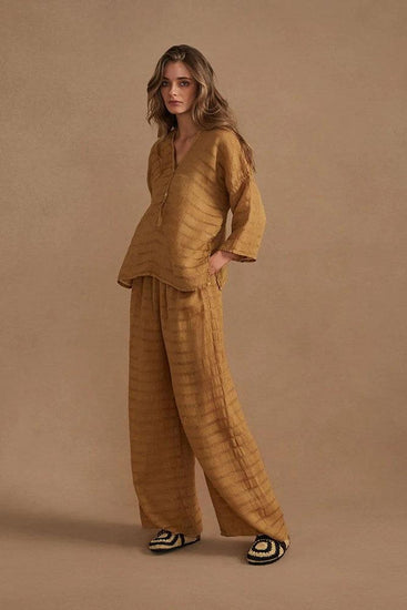 Villa Pant - Ochre Stripe