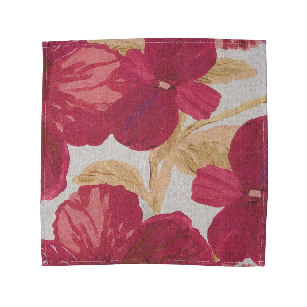 Wild Pansy Verde Napkins (Set of 4)