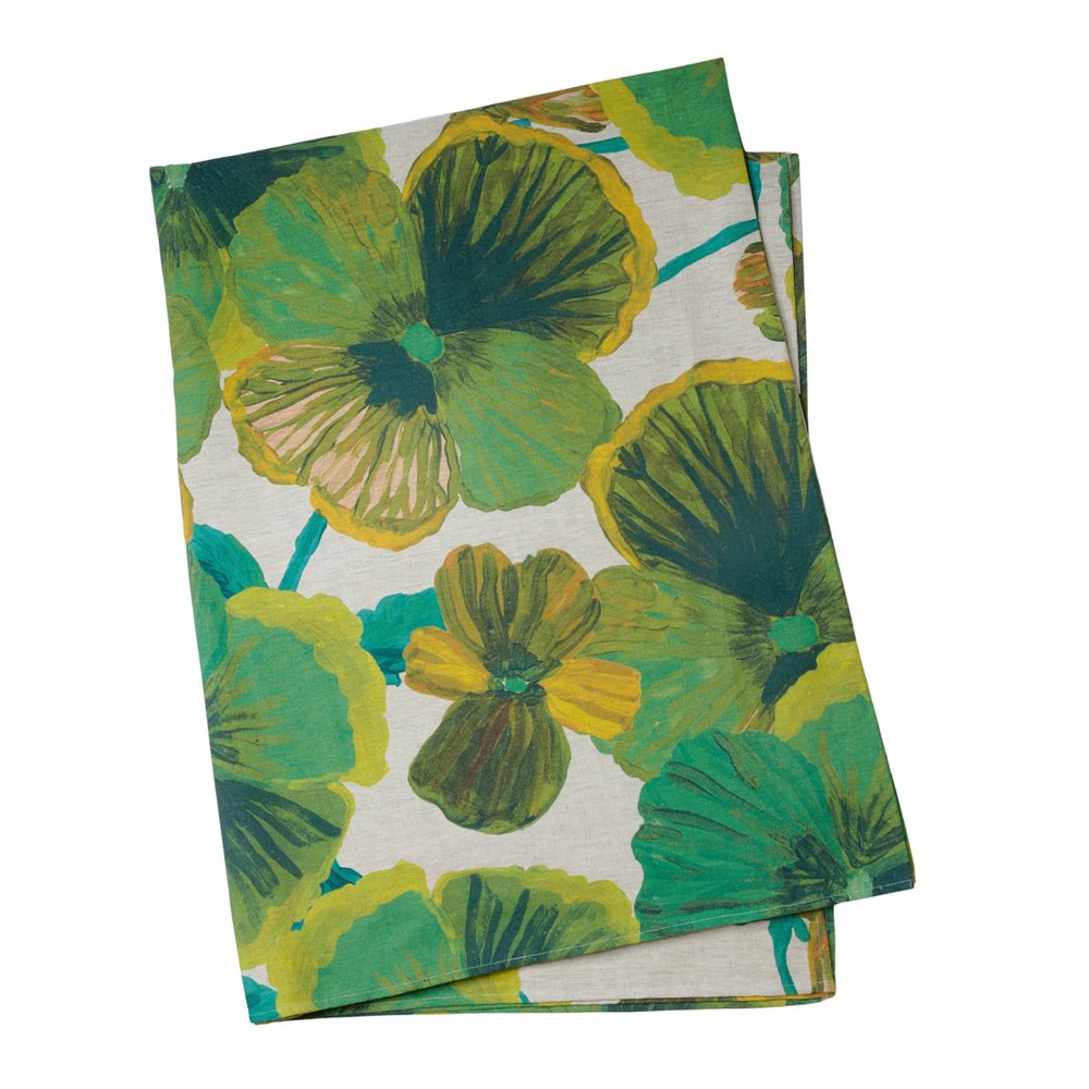 Wild Pansy Verde Tablecloth - Large