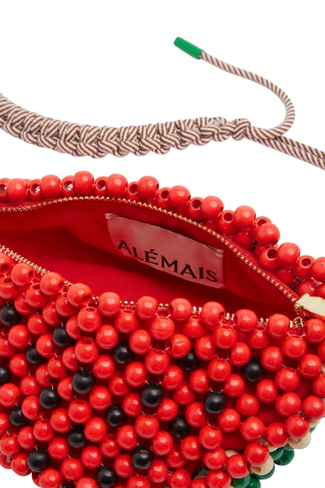 Wood Bead Watermelon Mini bag
