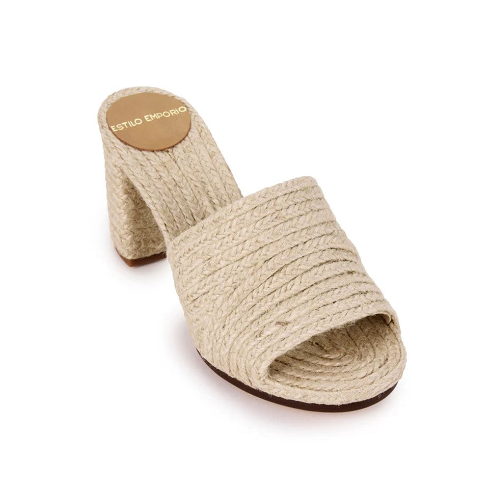 Woven Jute Mule - Natural