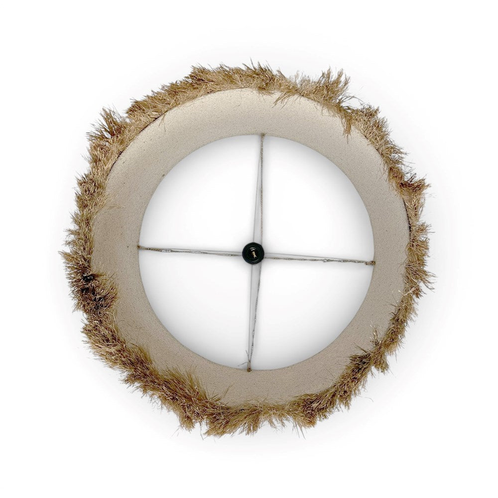 Zyra Drum Pendant w Raffia Fringe