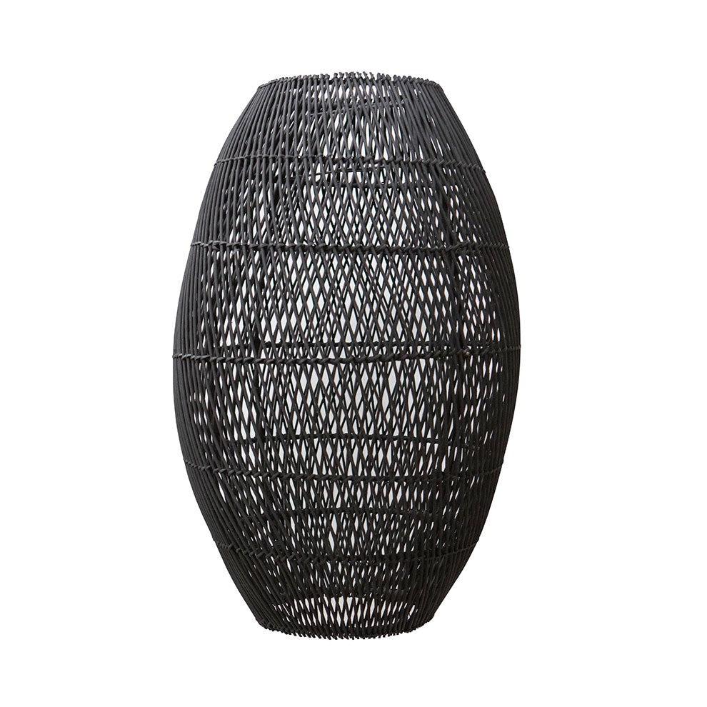 Apollo Rattan Pendant Light Medium - Black 65cm