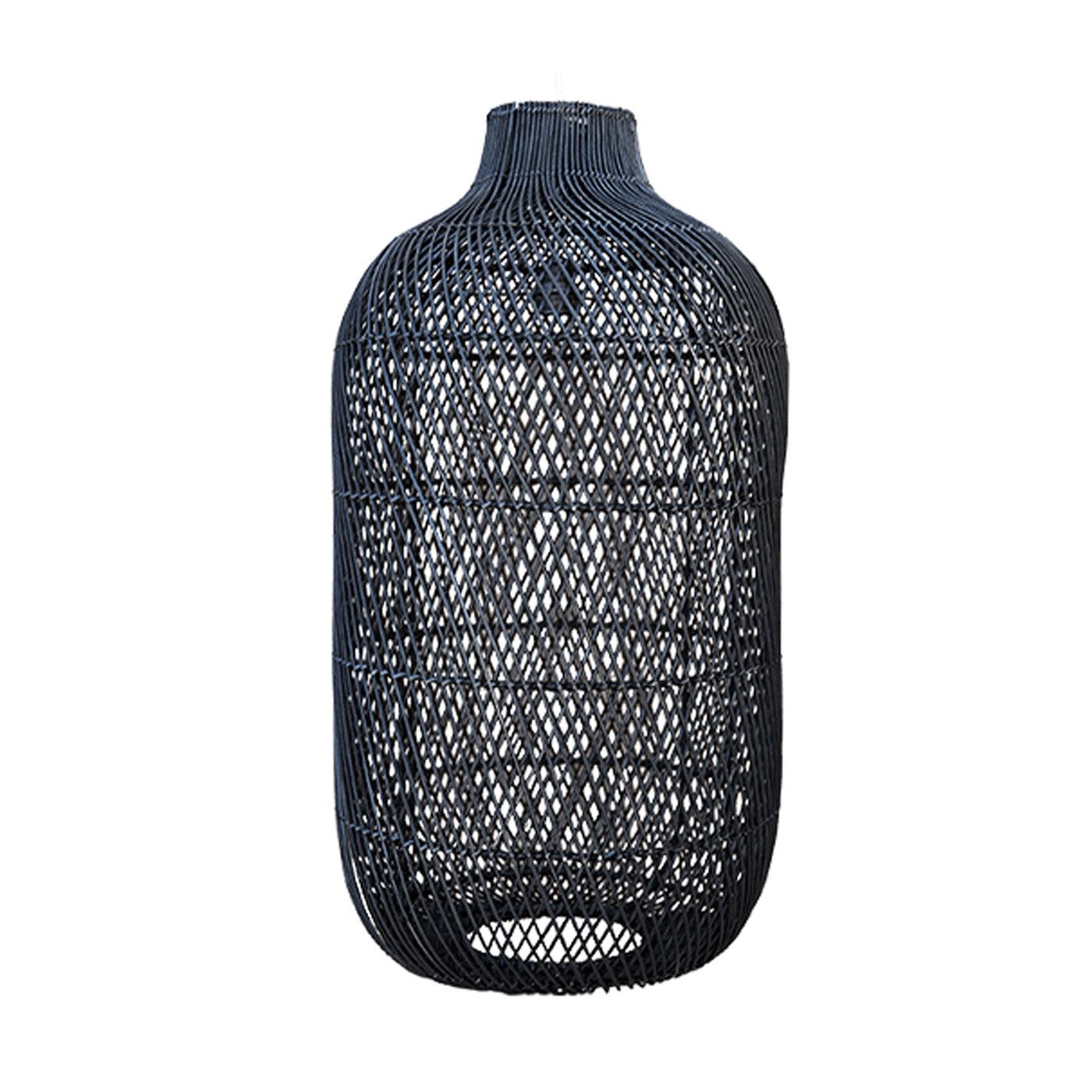 Cuba Rattan Pendant Light Large - Black 85cm