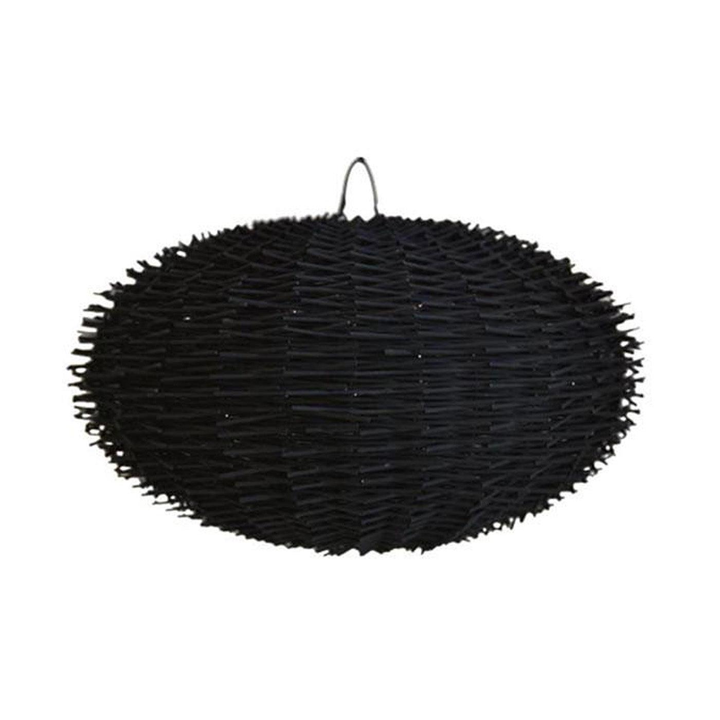 Hedgehog Rattan Pendant Black Medium 60cm