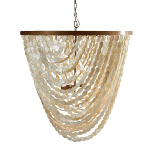 Pearl Shell Oval Chandelier - 60cm-St Barts