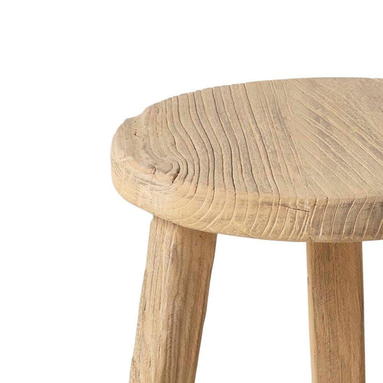 Round Elm Workers Stool