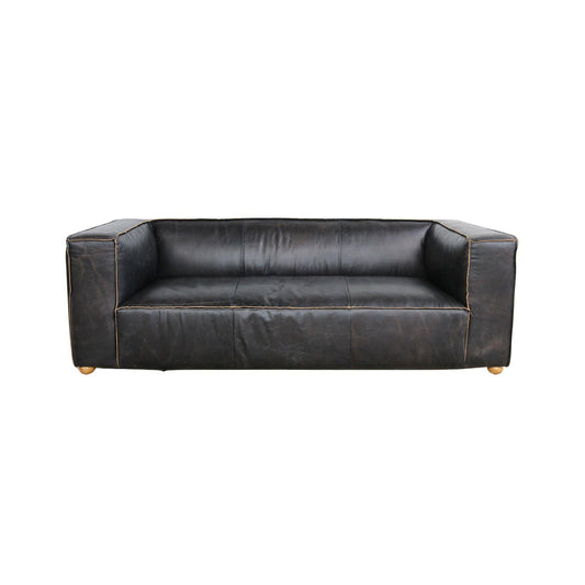 The Cuban Black Leather Sofa