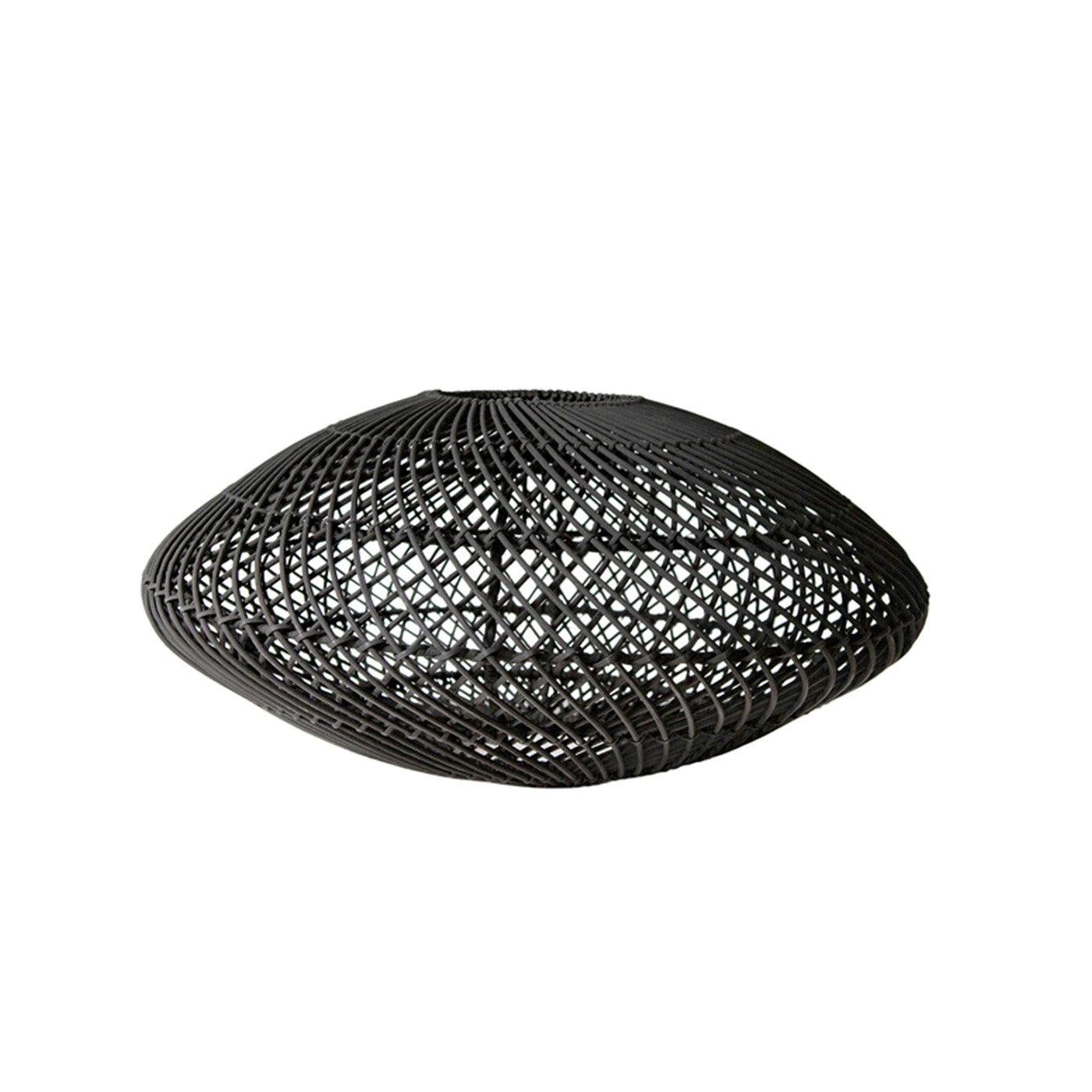 UFO Rattan Pendant Light Medium - Black 50cm