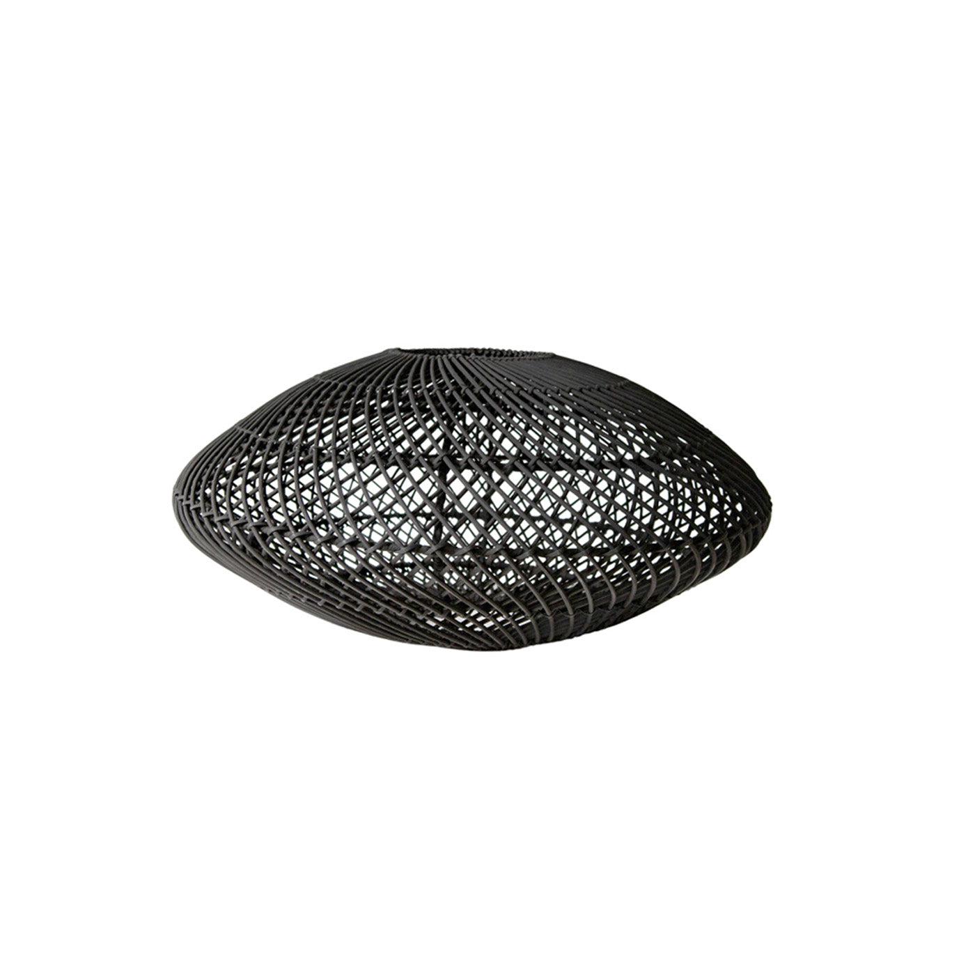 UFO Rattan Pendant Light Small - Black 40cm